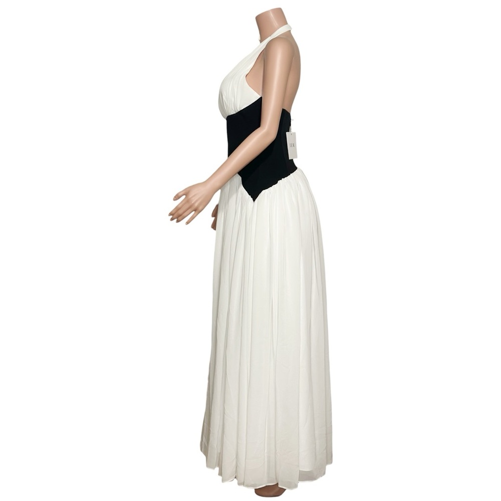 LEAU Harlowe Contrast Corset Maxi Dress, White, Medium - Picture 8 of 13